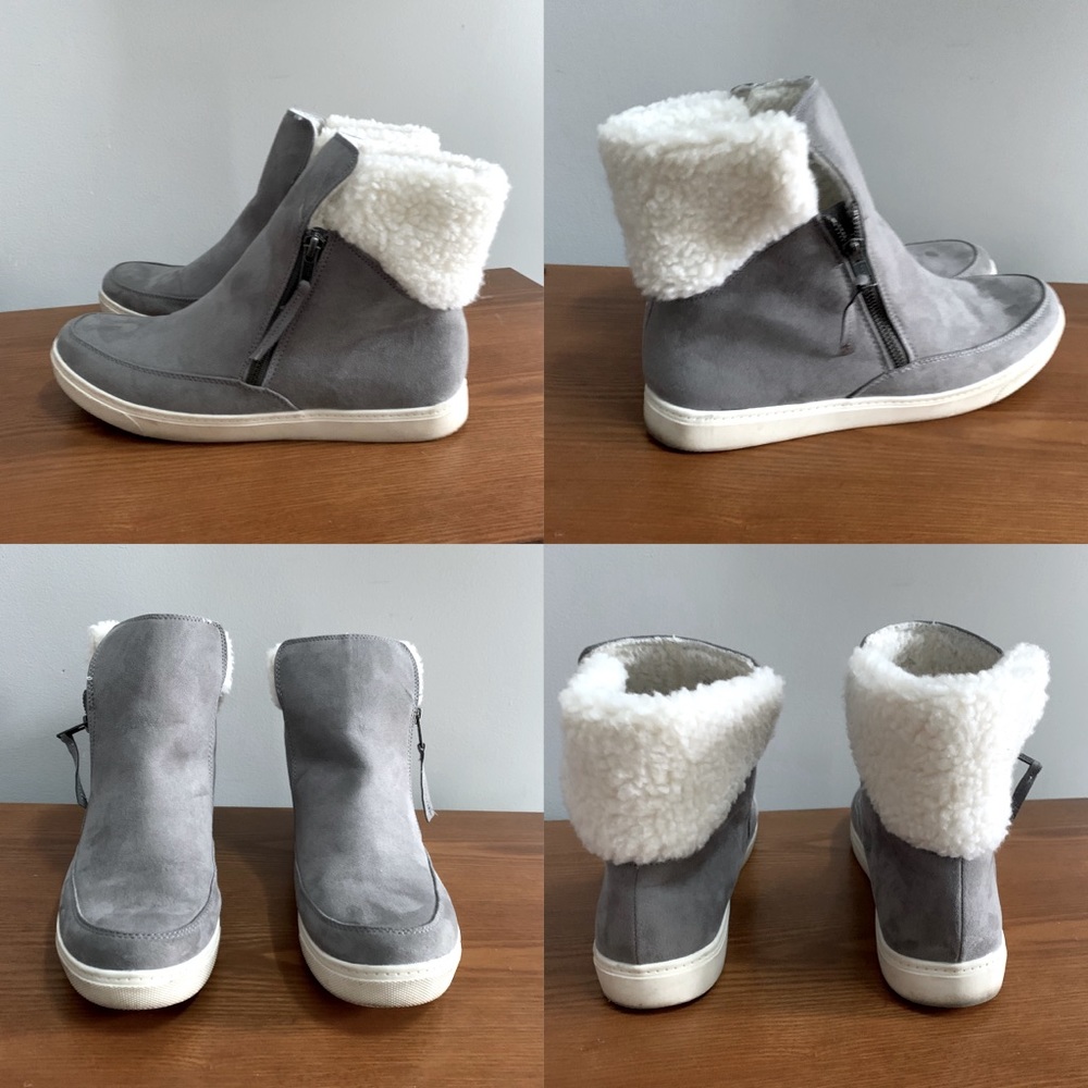 Gray Sherpa lined boots
